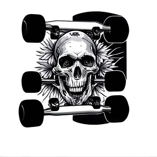 skateboard deck tattoo design idea