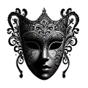 Venetian Mask tattoo design idea