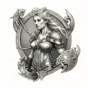 Shield Maiden tattoo design idea