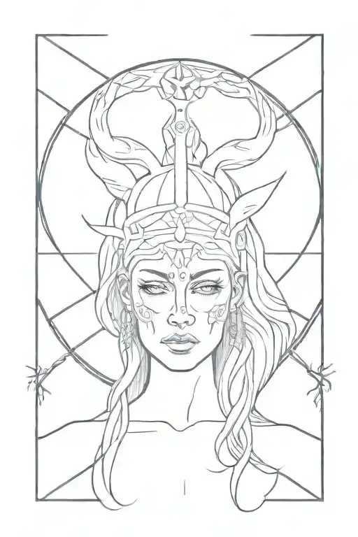 hel nordic godess of death tattoo design idea