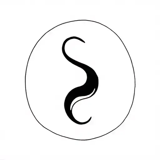 Semicolon made of whale tattoo design idea
