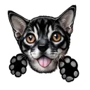 pet sitter with paw print tattoo design idea