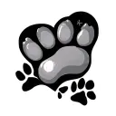 pet sitter with paw print tattoo design idea