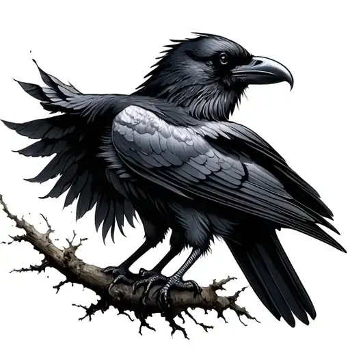 Japanese ravens tattoo design idea