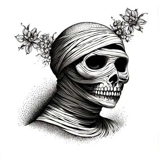 Mummy tattoo design idea