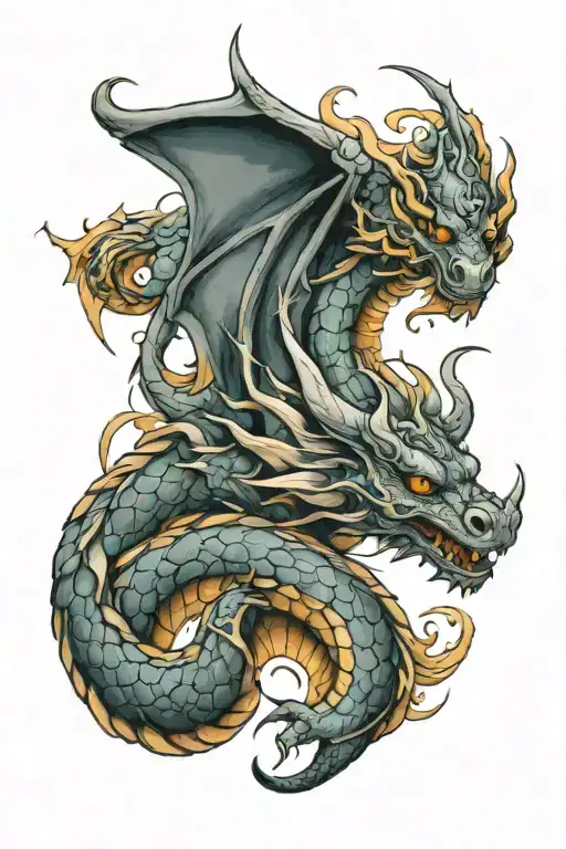 Soft edges smoky edges Libra dragon wrapped around my arm tattoo design idea