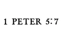 "1 PETER 5:7" tattoo design idea