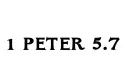 "1 PETER 5:7" tattoo design idea