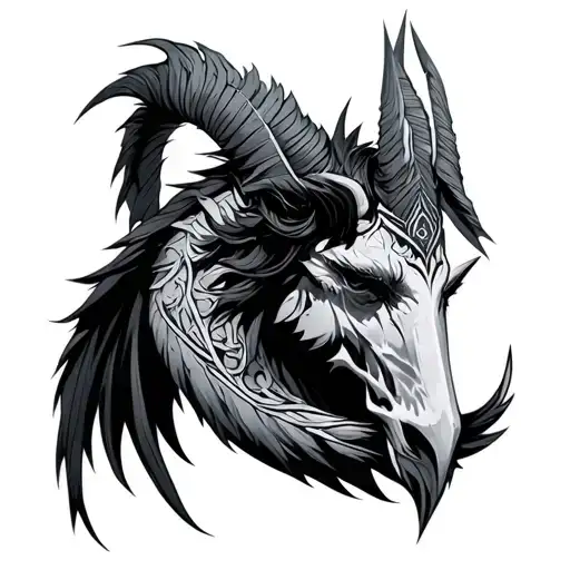 Tyrael capricorn zodiac sign tattoo design idea