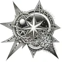 Binary Star tattoo design idea