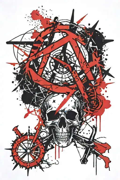anarchy symbol tattoo design idea