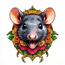 rat tattoo design idea