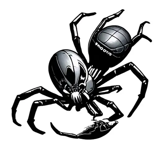 Dallas Cowboys with a spider tattoo design idea