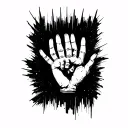 puppet master hands multiple serial killers background universe protesting spiritual journy tattoo design idea