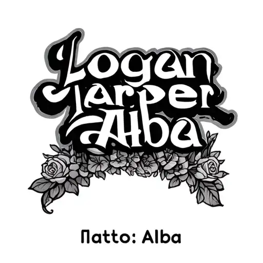 "Logan Harper Alba" kids names tattoo design idea