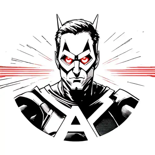 Homelander from the boys series who shoots lasers from his eyes tattoo design idea