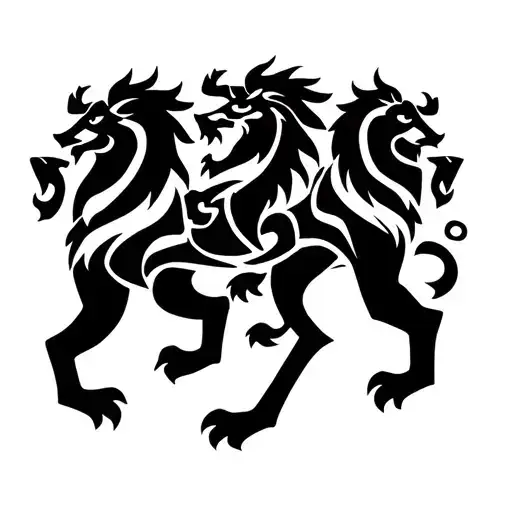 Griffith from Kent, England three lions tattoo design idea