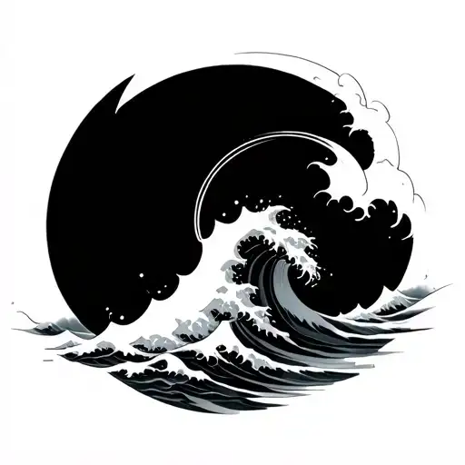 Barrel Wave tattoo design idea
