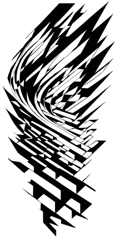 topography lines tattoo design idea