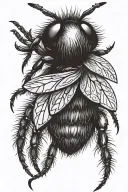 dark insects gothic black line tattoo design idea
