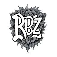 "RBZ" initials  tattoo design idea