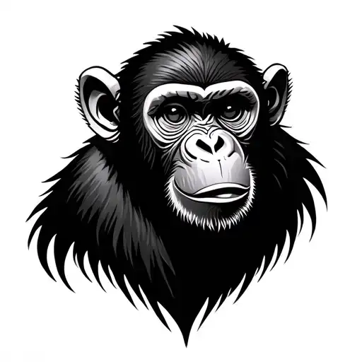 Gemini monkey zodiac tattoo design idea
