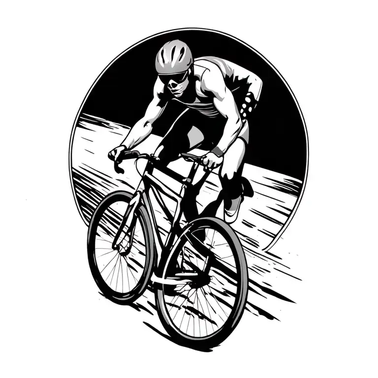 swim bike run tattoo design idea