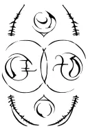 Zodiac sign Sagittarius and Capricorn as a zodiac sign tattoo design idea