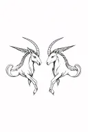 Zodiac sign Sagittarius and Capricorn as a zodiac sign tattoo design idea