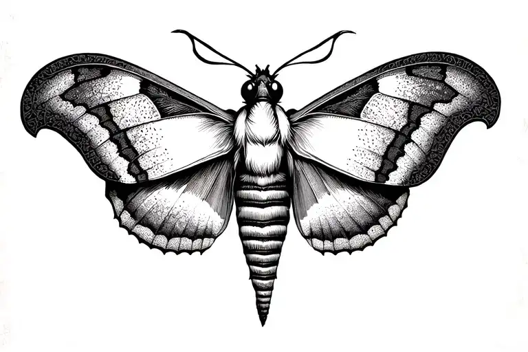 Silk moth tattoo tattoo design idea