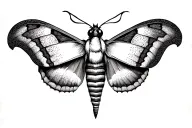 Silk moth tattoo tattoo design idea