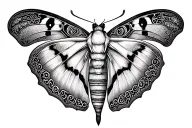 Silk moth tattoo tattoo design idea