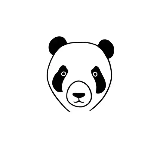 Panda bear tattoo design idea