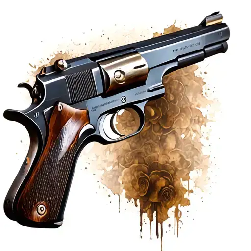 1911 Colt barrel transform tattoo design idea