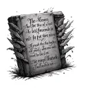 the Ten Commandments written tattoo design idea