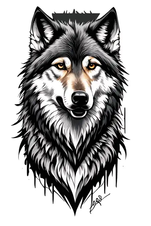 Wolf pack tattoo design idea