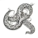 infinity symbol with names incorporated tattoo design idea