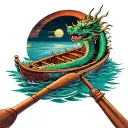 Dragon Boat paddle canada tattoo design idea