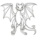 toothless dragon tattoo design idea