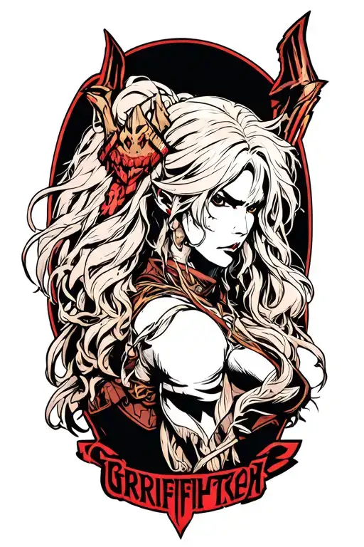 Griffith from anime berserker tattoo design idea