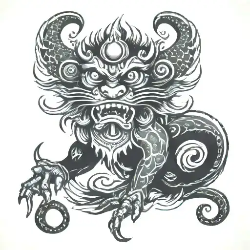 rahu tattoo design idea