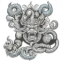 rahu tattoo design idea