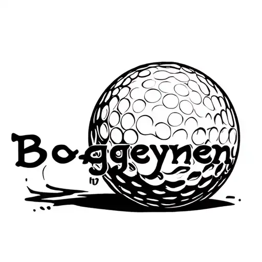 "Bogeymen" golf ball tattoo design idea