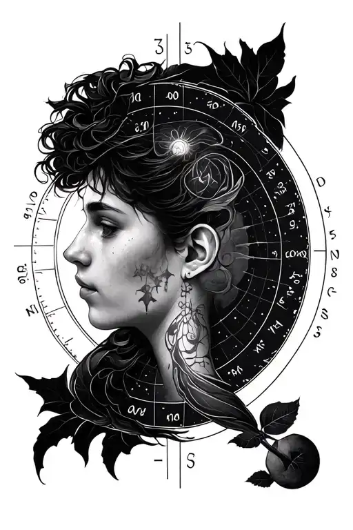 birth charts sleve tattoo on my arm tattoo design idea