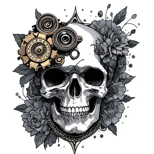 steampunk tattoo design idea