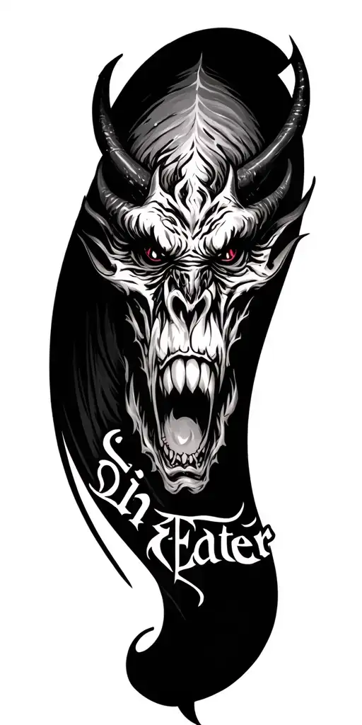 "Sin Eater"  demon tattoo design idea
