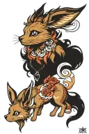 eevee evolutions  tattoo design idea