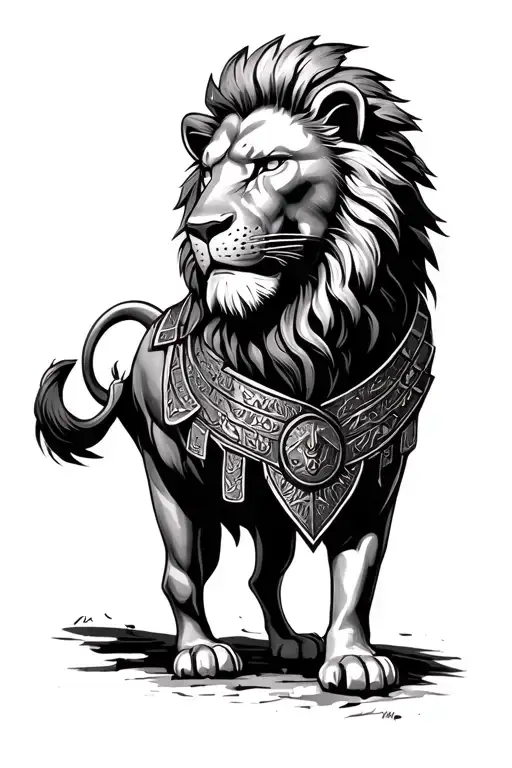 gladiator, Colosseum, lion tattoo design idea