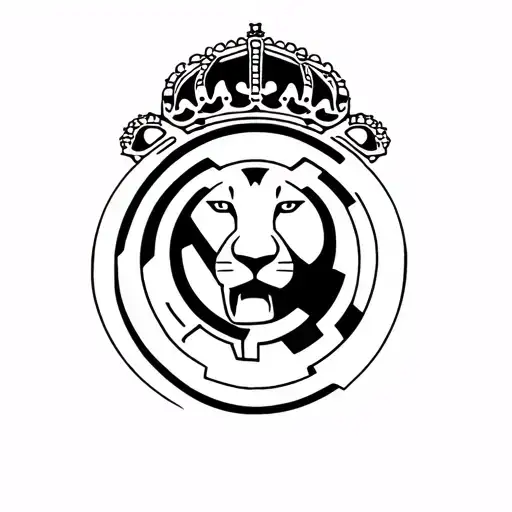 lion real madrid tattoo design idea