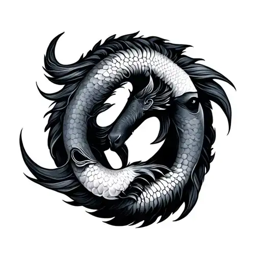 capricorn pisces sagittarius tattoo design idea